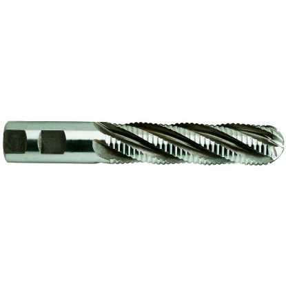 Picture of YG-1 68321CN DIA 1/2 SH 0.50 LOC 1.2500 OAL 3.2500 End Mill Roughing Flute Standard Helix Cobalt TiN Single End Ball Nose General Purpose