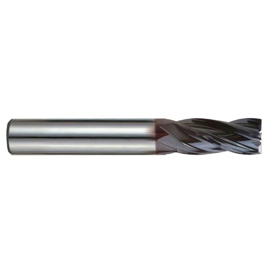Picture of YG-1 EMD43060 DIA 6MM SH 0.2362 LOC 0.3937 OAL 2.1260 End Mill Standard Flute Variable Helix Carbide TiAlN Single End Square Sharp V7 Mill