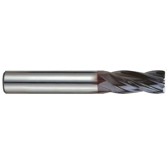 Picture of YG-1 EMD48032 DIA 1/2 SH 0.50 LOC 1.00 OAL 3.00 End Mill Standard Flute Variable Helix Carbide TiAlN Single End Corner Radius 0.0250 0.64MM V7 Mill