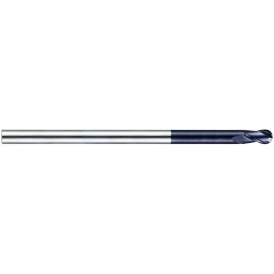 Picture of YG-1 EM838060 DIA 6MM SH 0.2362 LOC 0.3937 OAL 4.7244 End Mill Standard Flute Standard Helix Carbide TiAlN Single End Ball Nose X-Power