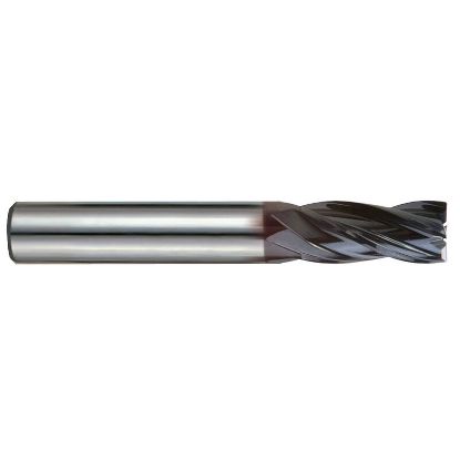 Picture of YG-1 EMD39040 DIA 4MM SH 0.2362 LOC 0.4331 OAL 2.2441 End Mill Standard Flute Variable Helix Carbide TiAlN Single End Square Sharp V7 Mill