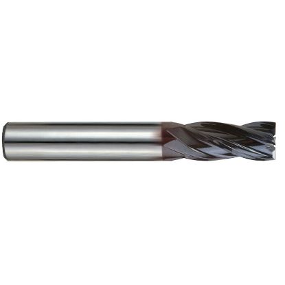 Picture of YG-1 EMD46024 DIA 3/8 SH 0.3750 LOC 0.8750 OAL 2.50 End Mill Standard Flute Variable Helix Carbide TiAlN Single End Square Sharp V7 Mill
