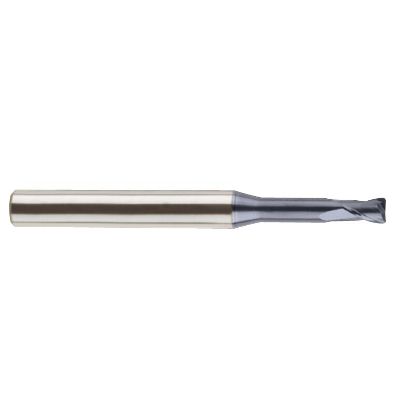Picture of YG-1 GMF22956 DIA 1/8 SH 0.2500 LOC 0.1875 OAL 2.7500 End Mill Standard Flute Variable Helix Carbide TiAlN Single End Square Sharp 4G Mill