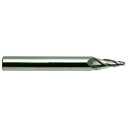 Picture of YG-1 88584TE DIA 1/8 SH 0.3750 LOC 1.00 OAL 3.50 End Mill Standard Flute Standard Helix Carbide TiAlN Single End Ball Nose Carbide End Mill