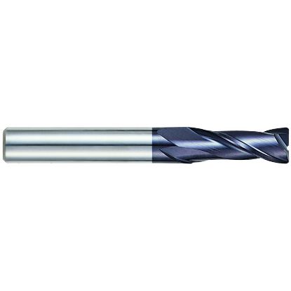 Picture of YG-1 93212 DIA 1/2 SH 0.50 LOC 1.00 OAL 4.00 End Mill Standard Flute Standard Helix Carbide TiAlN Single End Corner Radius 0.0200 0.51MM X-Power