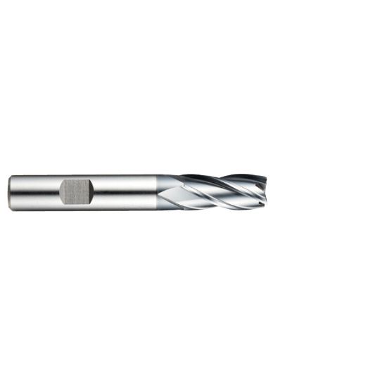 Picture of YG-1 GYG66016 DIA 1/4 SH 0.3750 LOC 0.6250 OAL 2.4375 End Mill Standard Flute Variable Helix Powder Metal TiAlN Single End Square Sharp Only One