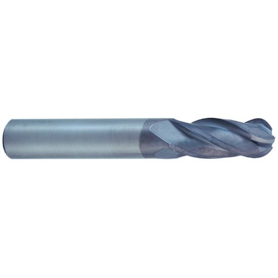 Picture of YG-1 99621 DIA 5/64 SH 0.1250 LOC 0.2500 OAL 1.50 End Mill Standard Flute Standard Helix Carbide Diamond Single End Ball Nose D-Power