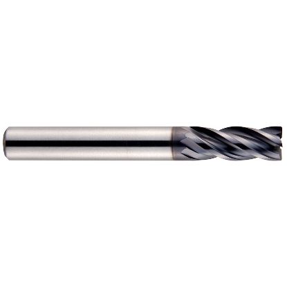 Picture of YG-1 EMB38024 DIA 3/8 SH 0.3750 LOC 0.8750 OAL 2.50 End Mill Standard Flute Variable Helix Carbide TiAlN Single End Corner Radius 0.0150 0.38MM - 0.0200 0.51MM V7 Mill