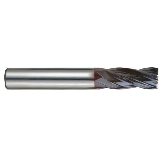 Picture of YG-1 EMD40080 DIA 8MM SH 0.3150 LOC 0.7480 OAL 2.4803 End Mill Standard Flute Variable Helix Carbide TiAlN Single End Corner Radius 0.0236 0.60MM V7 Mill