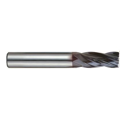 Picture of YG-1 EMD41080 DIA 8MM SH 0.3150 LOC 0.7480 OAL 2.4803 End Mill Standard Flute Variable Helix Carbide TiAlN Single End Corner Radius 0.0236 0.60MM V7 Mill