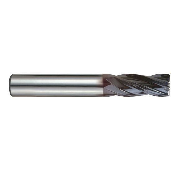 Picture of YG-1 EMD41080 DIA 8MM SH 0.3150 LOC 0.7480 OAL 2.4803 End Mill Standard Flute Variable Helix Carbide TiAlN Single End Corner Radius 0.0236 0.60MM V7 Mill