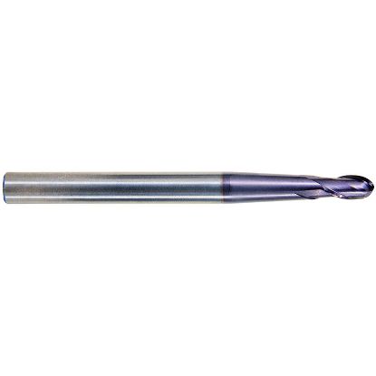 Picture of YG-1 EM902908 DIA 6MM SH 0.3150 LOC 0.4724 OAL 4.3307 End Mill Standard Flute Standard Helix Carbide TiAlN Single End Ball Nose X-Power