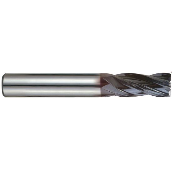 Picture of YG-1 EMD45200 DIA 20MM SH 0.7874 LOC 1.0236 OAL 3.6220 End Mill Standard Flute Variable Helix Carbide TiAlN Single End Corner Radius 0.0315 0.80MM V7 Mill