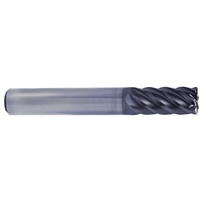 Picture of YG-1 UGMG22928 DIA 1/2 SH 0.50 LOC 3.00 OAL 5.00 End Mill Standard Flute Variable Helix Carbide TiAlN Single End Corner Radius 0.0600 1.52MM V7 Plus A