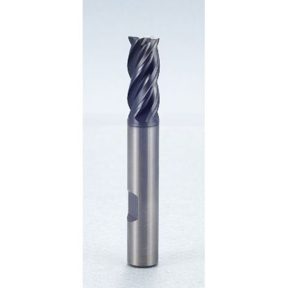 Picture of YG-1 GMF53100 DIA 10MM SH 0.3937 LOC 0.5510 OAL 2.5984 End Mill Standard Flute Variable Helix Carbide TiAlN Single End Square Sharp V7 Plus