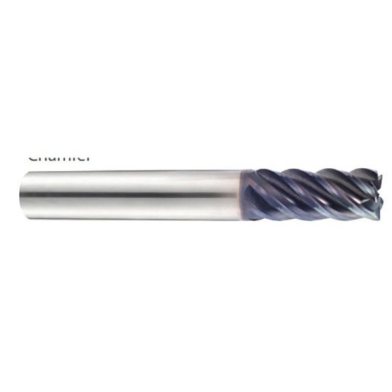 Picture of YG-1 GMG24100 DIA 10MM SH 0.3937 LOC 0.5510 OAL 2.5984 End Mill Standard Flute Variable Helix Carbide TiAlN Single End Square Sharp TitaNox Power End Mill