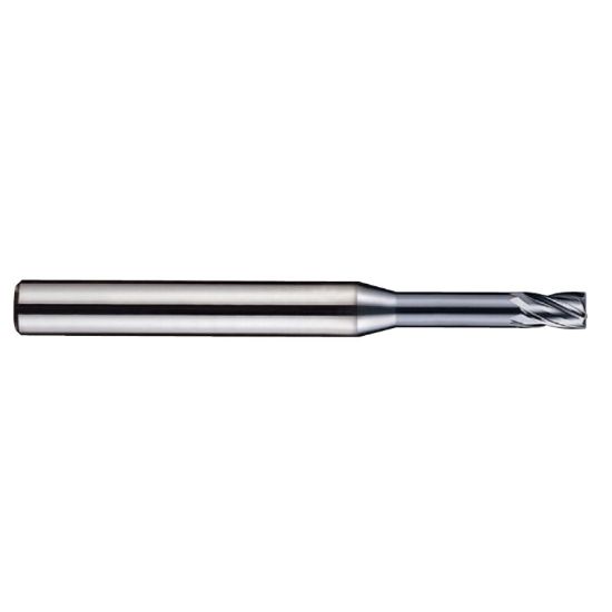 Picture of YG-1 SEME640150106 DIA 1.50MM SH 0.1575 LOC 0.0906 OAL 1.968 End Mill Standard Flute Variable Helix Carbide TiAlN Single End Corner Radius 0.0039 0.10MM 4G Mill