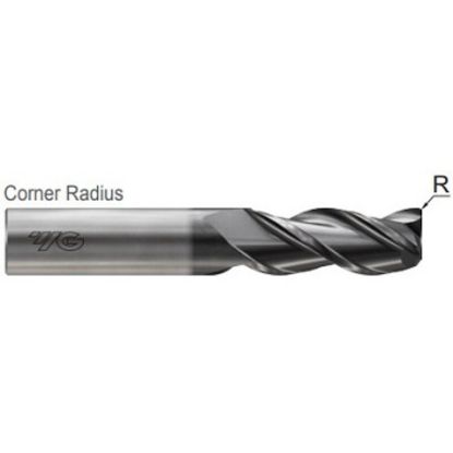 Picture of YG-1 JAG97878 DIA 1 SH 1.00 LOC 4.00 OAL 7.00 End Mill Standard Flute Standard Helix Carbide TiCN Single End Corner Radius 0.2500 6.35MM Alu-Power HPC