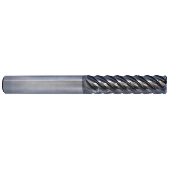 Picture of YG-1 GMF58901 DIA 3MM SH 0.2362 LOC 0.3150 OAL 2.2441 End Mill Standard Flute Variable Helix Carbide TiAlN Single End Corner Radius 0.0197 0.50MM V7 Plus
