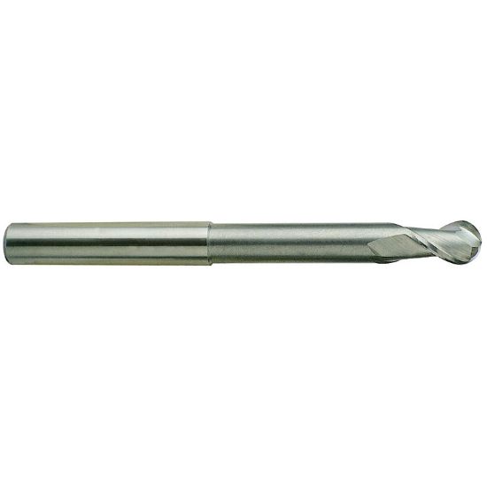 Picture of YG-1 89593TC DIA 1/2 SH 0.50 LOC 0.6250 OAL 5.00 End Mill Standard Flute Standard Helix Carbide TiCN Single End Ball Nose Alu-Power End Mill