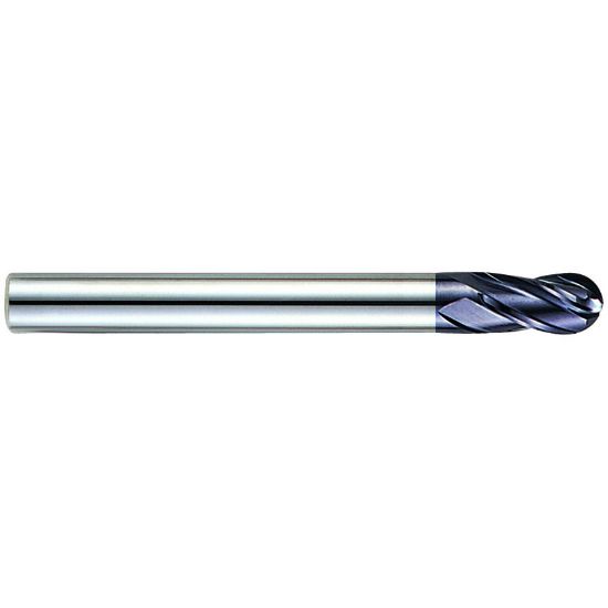 Picture of YG-1 93141 DIA 3/4 SH 0.7500 LOC 1.50 OAL 6.2500 End Mill Standard Flute Standard Helix Carbide TiAlN Single End Ball Nose X-Power