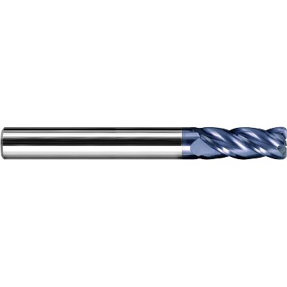 Picture of ZCC HM-4R-D3.0-R0.2 KMG555 DIA 3MM SH 0.1575 LOC 0.3150 OAL 1.9685 End Mill Standard Flute Variable Helix Carbide TiAlN Single End Corner Radius 0.0079 0.20MM