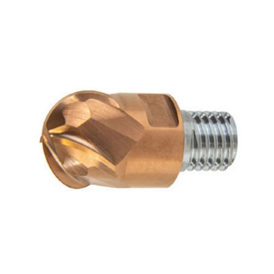 Picture of ZCC Q12-HMX-4B-3/4 DIA 3/4 SH T12 LOC 0.4330 OAL 1.0040End Mill,Replacable Head Standard Flute Standard Helix Carbide TiAlN Single End Ball Nose Z-PERFECT