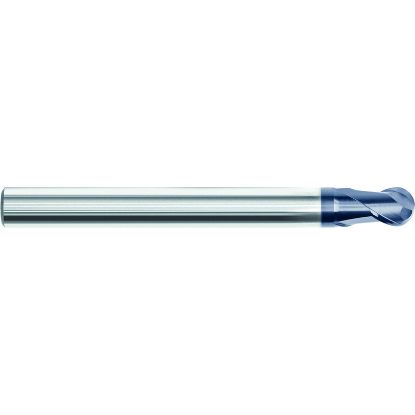 Picture of ZCC HM-2BFP-1/4 DIA 1/4 SH 0.2500 LOC 0.7500 OAL 2.50 End Mill Standard Flute Variable Helix Carbide TiAlN Single End Square Sharp