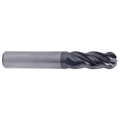 Picture of YG-1 UGMG53922 DIA 15/32 SH 0.50 LOC 1.2500 OAL 3.50 End Mill Standard Flute Variable Helix Carbide TiAlN Single End Ball Nose V7 Plus A