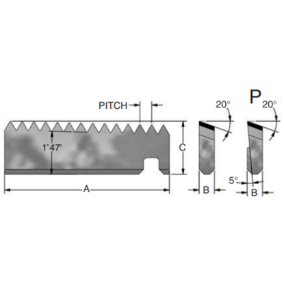 Picture of ADVENT Tool ATM-38B18NPTFP Indexable Thread Mill Int / Ext 18.00TPI Pitch Carbide
