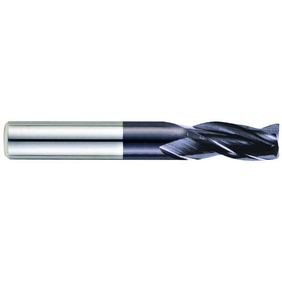Picture of YG-1 EM895902 DIA 3.50MM SH 0.2362 LOC 0.4724 OAL 1.968 End Mill Standard Flute Standard Helix Carbide TiAlN Single End Square Sharp X-Power
