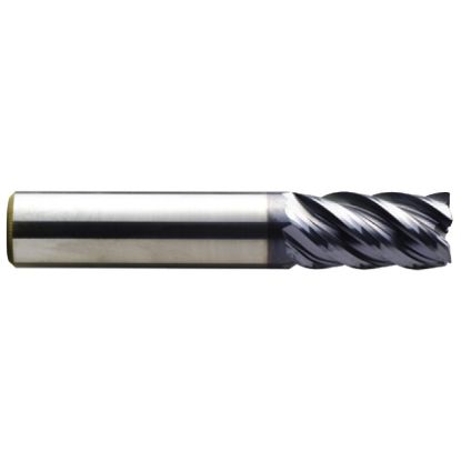 Picture of YG-1 EMB77032 DIA 1/2 SH 0.50 LOC 1.00 OAL 3.00 End Mill Standard Flute Variable Helix Carbide TiAlN Single End Square Sharp V7 Mill