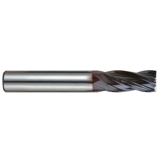 Picture of YG-1 EMD39120 DIA 12MM SH 0.4724 LOC 1.0236 OAL 3.2677 End Mill Standard Flute Variable Helix Carbide TiAlN Single End Square Sharp V7 Mill