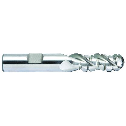 Picture of YG-1 EP12048C DIA 3/4 SH 0.7500 LOC 1.6250 OAL 3.8750 End Mill Roughing Flute Standard Helix Powder Metal TiCN Single End Ball Nose ASP
