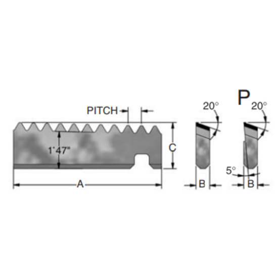 Picture of ADVENT Tool ATM-38A14BSPT Indexable Thread Mill Int / Ext 14.00TPI Pitch Carbide