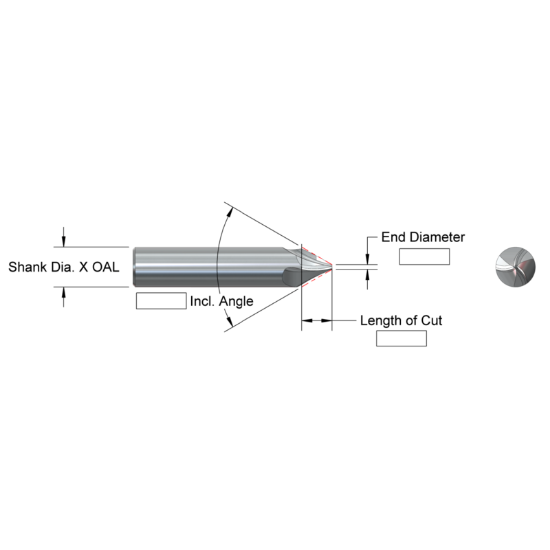 Picture of AB ToolS CT1946-35-118R 1 X 1 1/2 X 2 1/2 5FL Carbide Taper EndMill