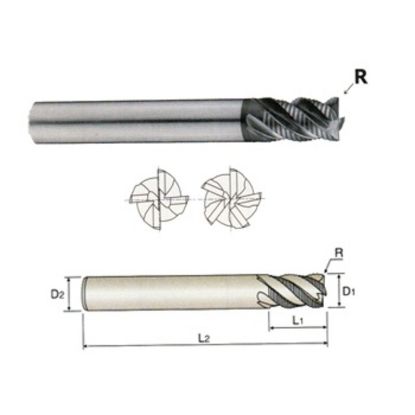 Picture of YG-1 G9D75160 DIA 16MM SH 0.6299 LOC 0.9449 OAL 3.6220 End Mill Carbide TiAlN Single End Corner Radius 0.0394 1.00MM X-SPEED End Mill