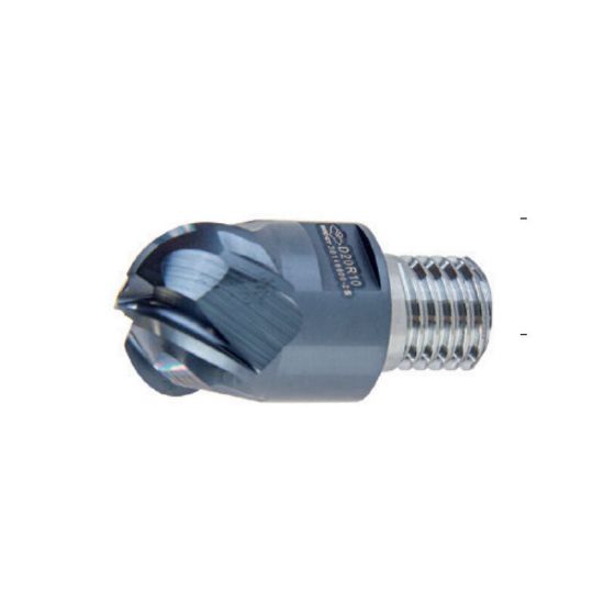 Picture of ZCC Q08-PM-4B-1/2 DIA 1/2 SH T08 LOC 0.2760 OAL 0.6700End Mill,Replacable Head Standard Flute Standard Helix Carbide TiAlN Single End Ball Nose Z-PERFECT