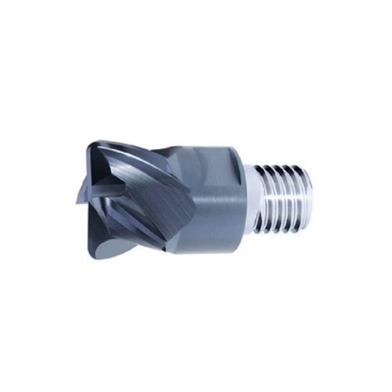 Picture of ZCC Q14-PM-4R-1"R100 DIA 1 SH T14 LOC 0.5310 OAL 1.2400End Mill,Replacable Head Standard Flute Variable Helix Carbide TiAlN Single End Corner Radius 0.1000 2.54MM Z-PERFECT