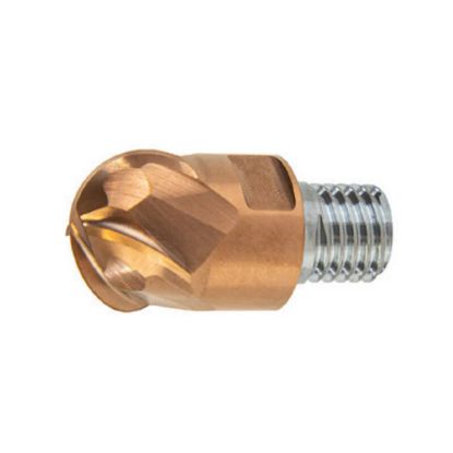 Picture of ZCC Q14-HMX-4B-1 DIA 1 SH T14 LOC 0.5310 OAL 1.2400End Mill,Replacable Head Standard Flute Standard Helix Carbide TiAlN Single End Ball Nose Z-PERFECT
