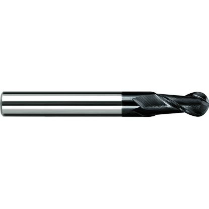 Picture of ZCC HM-2B-R6.0 KMG5515 DIA 12MM SH 0.4724 LOC 0.9449 OAL 2.9528 End Mill Standard Flute Variable Helix Carbide TiAlN Single End Ball Nose