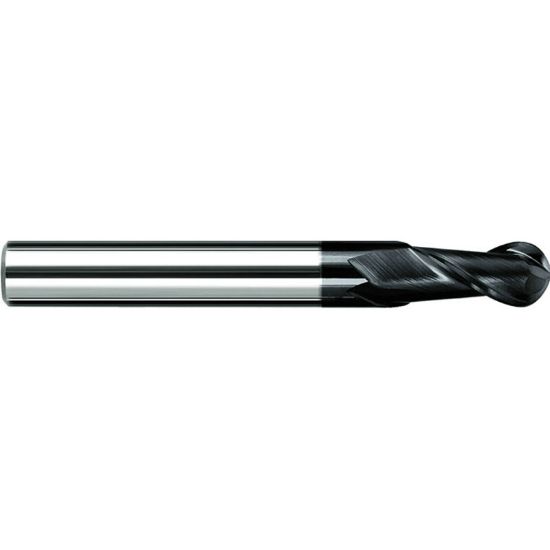 Picture of ZCC HM-2B-R6.0 KMG5515 DIA 12MM SH 0.4724 LOC 0.9449 OAL 2.9528 End Mill Standard Flute Variable Helix Carbide TiAlN Single End Ball Nose