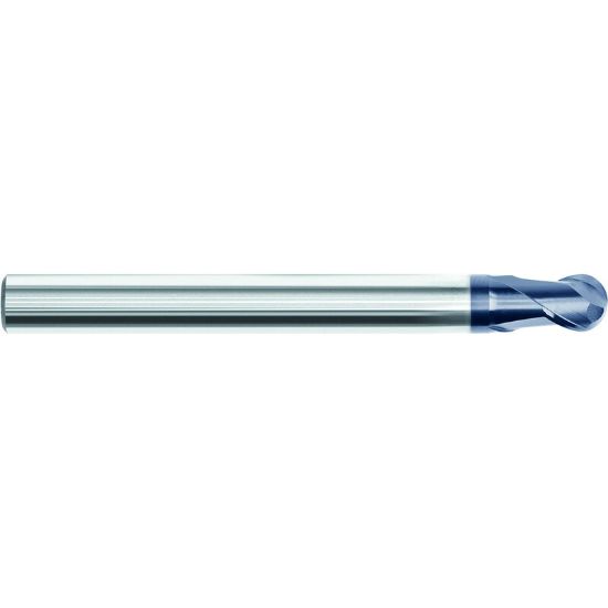 Picture of ZCC HM-2BFP-1/8 DIA 1/8 SH 0.1250 LOC 0.50 OAL 1.50 End Mill Standard Flute Variable Helix Carbide TiAlN Single End Square Sharp
