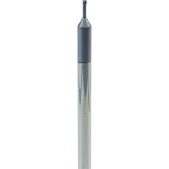 Picture of CARMEX MTS06024C6 0.5 ISO-L Thread Mill 0.09 Dia 0.50MM 0.26 Neck 4.10 OAL 3 Flute Coolant 2xD1 Internal AlTiN