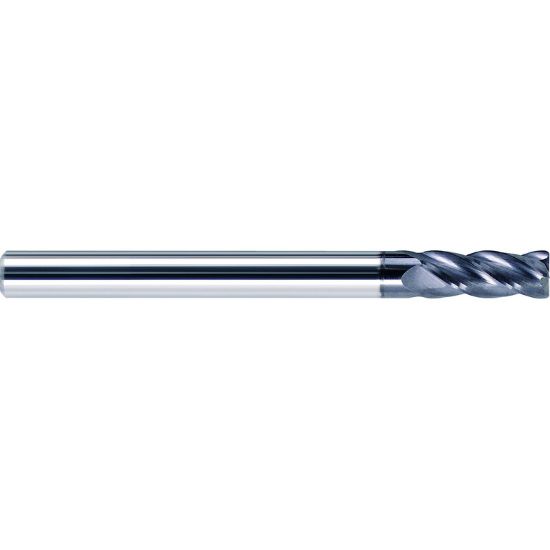 Picture of ZCC GM-4RL-1/8-R030 KMG303 DIA 1/8 SH 0.1250 LOC 0.7500 OAL 2.2500 End Mill Standard Flute Variable Helix Carbide TiAlN Single End Corner Radius 0.0300 0.76MM