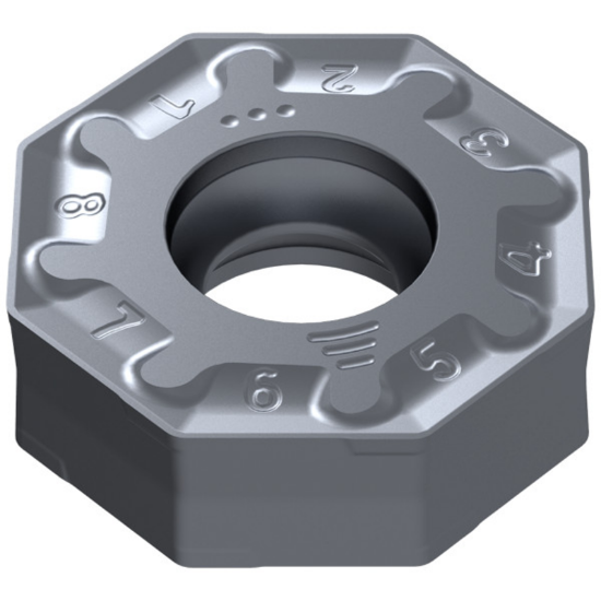 Picture of CERATIZIT OAKU 060508SR-F50 CTPM240 Milling Insert Octagonal 0.031 Corner Radius TiAlTaN