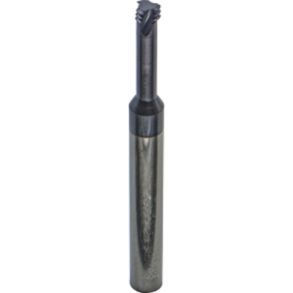 Picture of CARMEX MTS0250C75 28 UN Thread Mill 0.19 Dia 28.00TPI 0.75 Neck 2.50 OAL 3 Flute 3xD1 Internal AlTiN