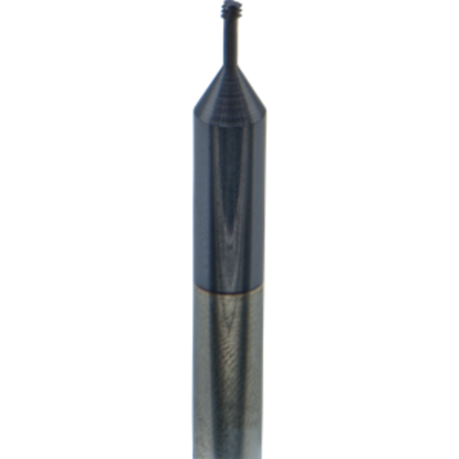 Picture of CARMEX MTS0250C22 0.45 ISO Thread Mill 0.07 Dia 0.45MM 0.22 Neck 2.50 OAL 3 Flute Coolant 2xD1 Internal AlTiN