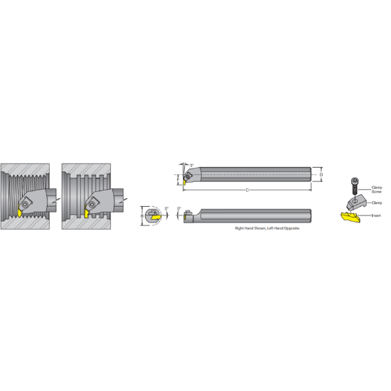 Picture of DORIAN S24U-NEL-3 Boring Bar Top Notch Type Boring Bar 1.000 Shank 14.00 OAL