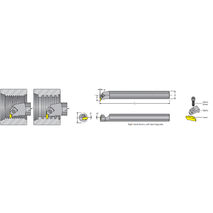 Picture of DORIAN S28U-NER-4 Boring Bar Top Notch Type Boring Bar 1.250 Shank 14.00 OAL